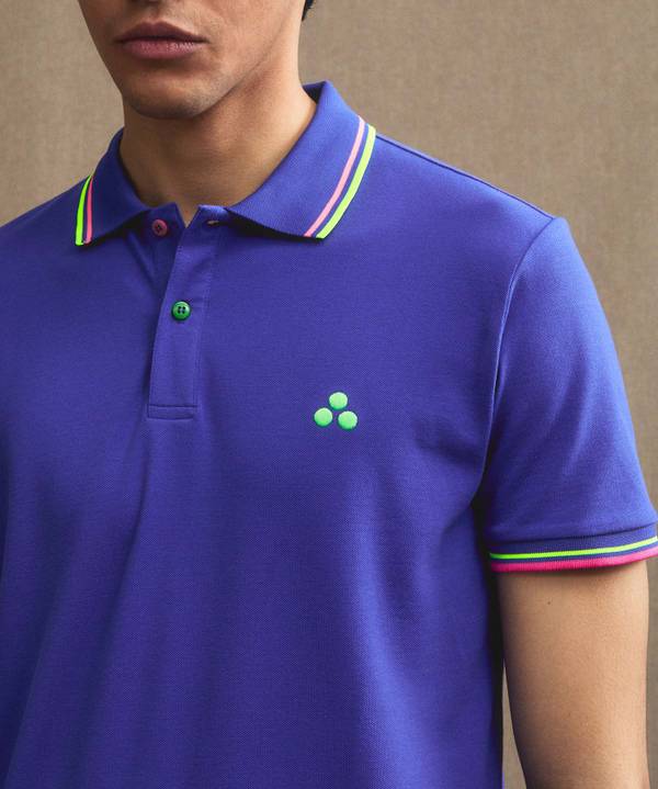 Peuterey Polo in piquet con dettagli fluo Prezzo basso