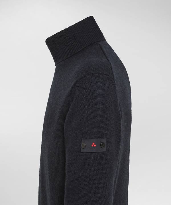 Peuterey Maglia A Collo Alto In Misto Lana Yak Black Friday Prezzi