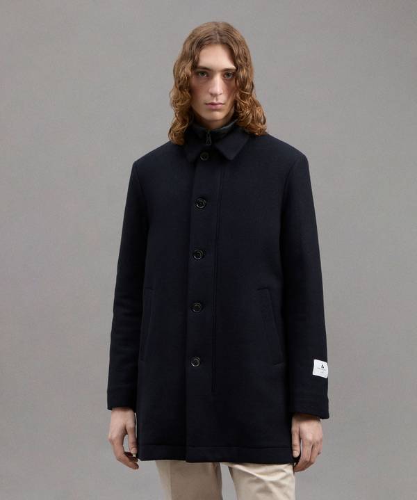 Peuterey Cappotto Lungo In Lana Con Pettorina Staccabile Sconti questo mese