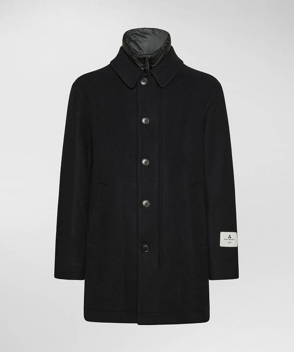Peuterey Cappotto Lungo In Lana Con Pettorina Staccabile Sconti questo mese