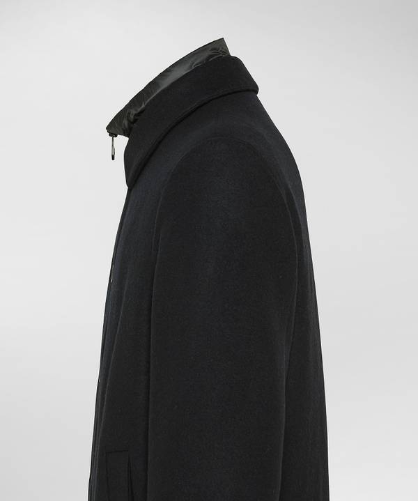 Peuterey Cappotto Lungo In Lana Con Pettorina Staccabile Sconti questo mese