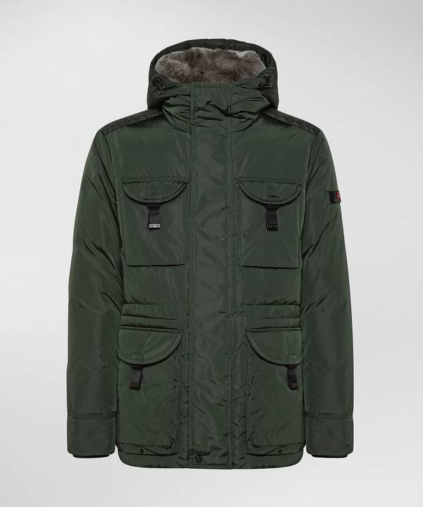 Peuterey Field Jacket In Taffeta’ Con Cappuccio In Pelliccia Qualità Garantita