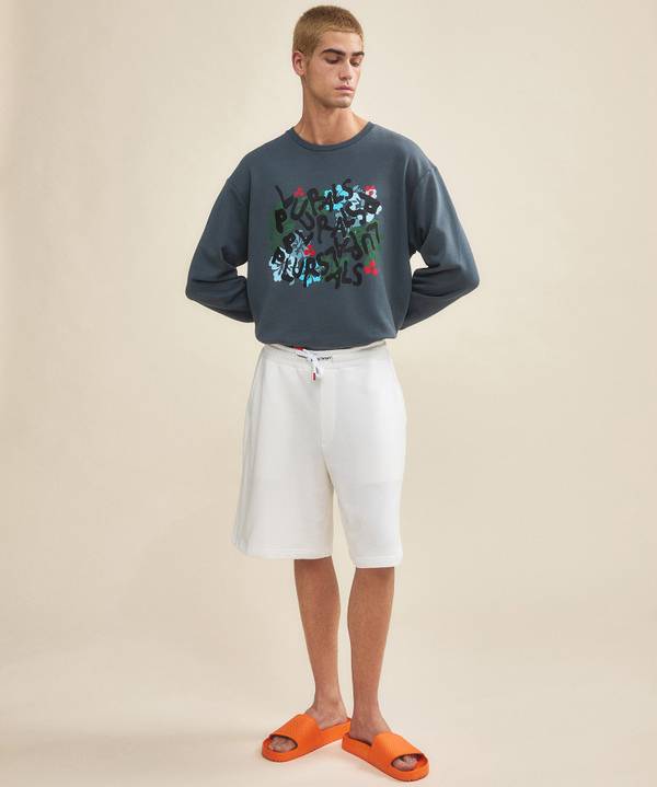 Peuterey Bermuda in cotone con coulisse Vendita calda