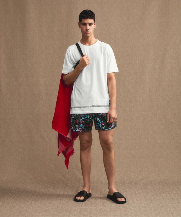 Peuterey T-Shirt over con decorazione palme