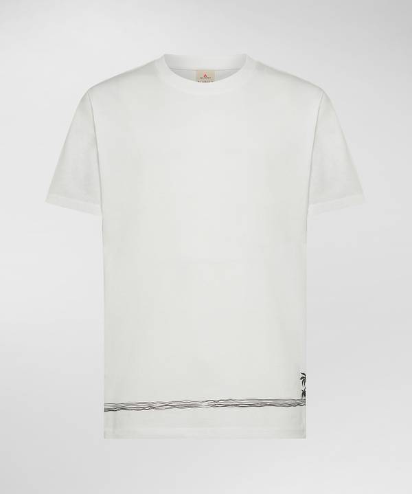 Peuterey T-Shirt over con decorazione palme Online Outlet