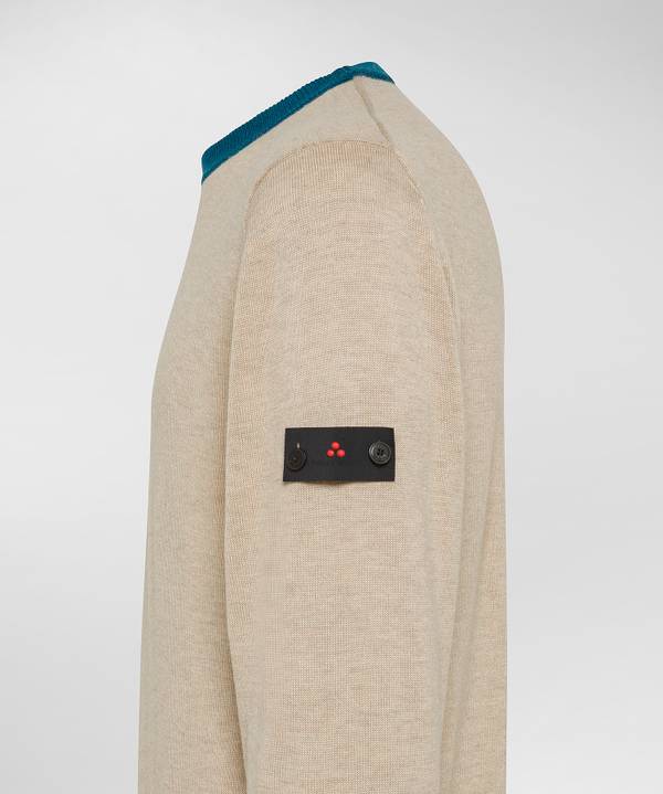Peuterey Pullover In Tricot Misto Lana Con Dettagli A Contrasto Grandi sconti