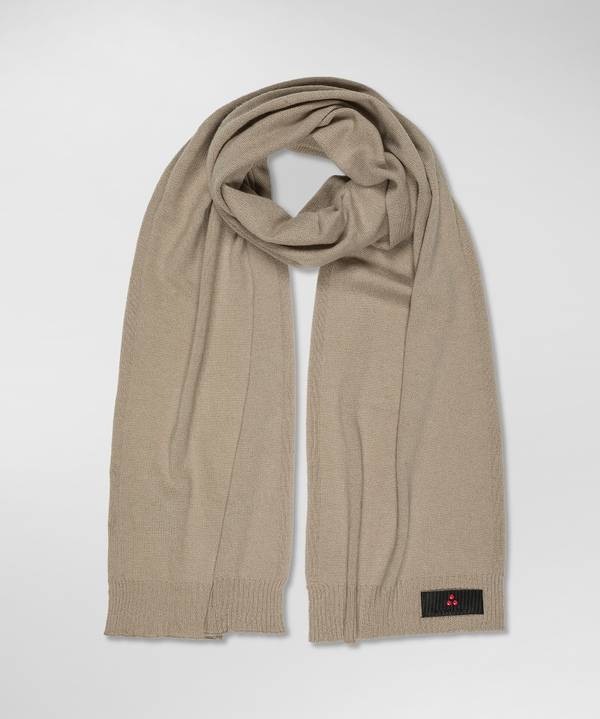 Peuterey Sciarpa In Tricot Misto Lana Con Fascetta Portalogo Sconto di tempo limitato