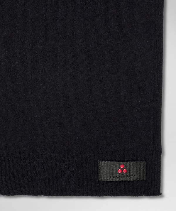 Peuterey Sciarpa In Tricot Misto Lana Con Fascetta Portalogo Offerta speciale