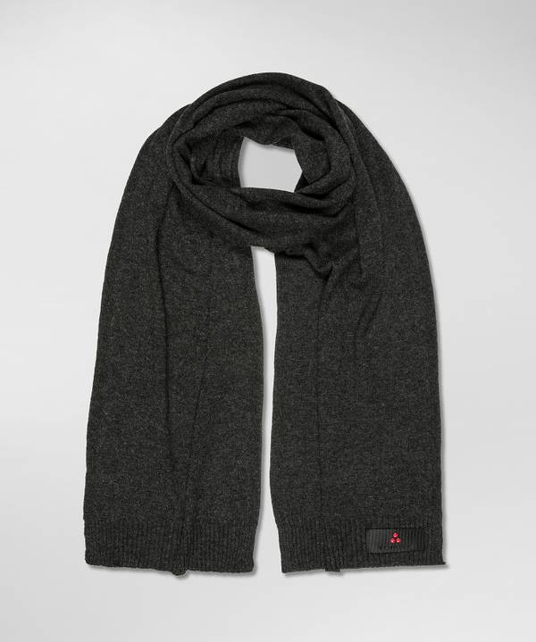 Peuterey Sciarpa In Tricot Misto Lana Con Fascetta Portalogo Comprare a buon mercato