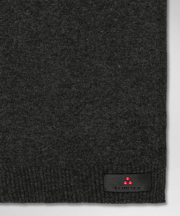 Peuterey Sciarpa In Tricot Misto Lana Con Fascetta Portalogo Comprare a buon mercato