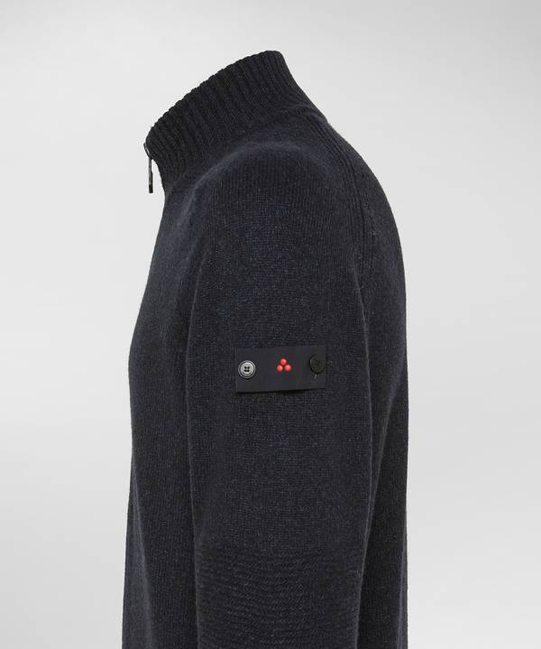 Peuterey Maglione Full Zip In Lana Con Effetto Moulinè Black Friday