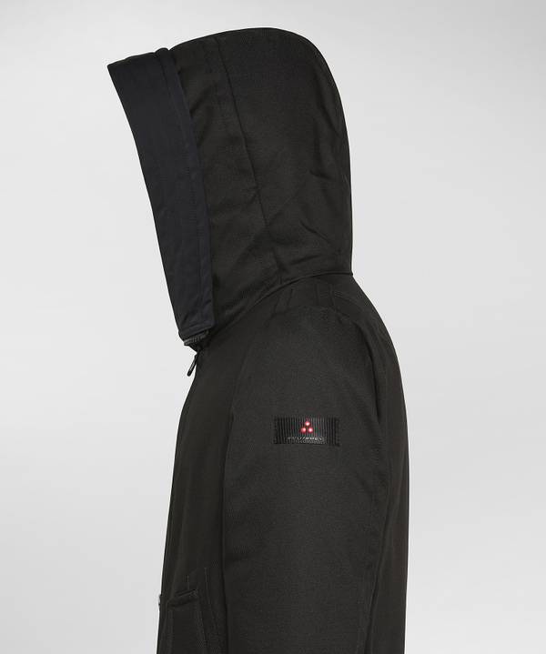 Peuterey Parka Resistente In Tessuto Made In Italy Con Pelliccia In vendita