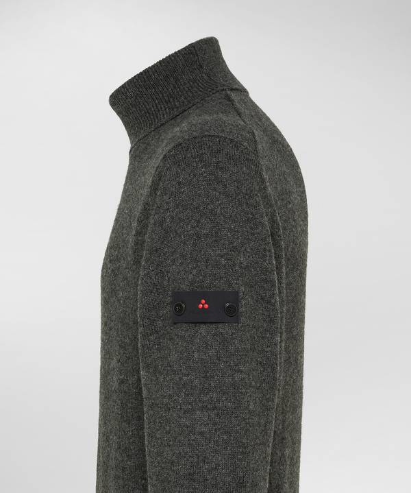 Peuterey Maglia A Collo Alto In Misto Lana Yak Offerta natalizia