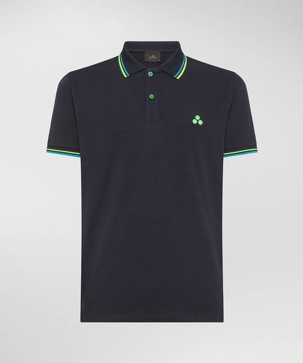 Peuterey Polo in piquet con dettagli fluo Lightning offer