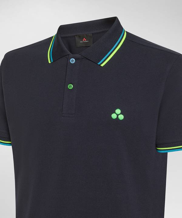 Peuterey Polo in piquet con dettagli fluo Lightning offer