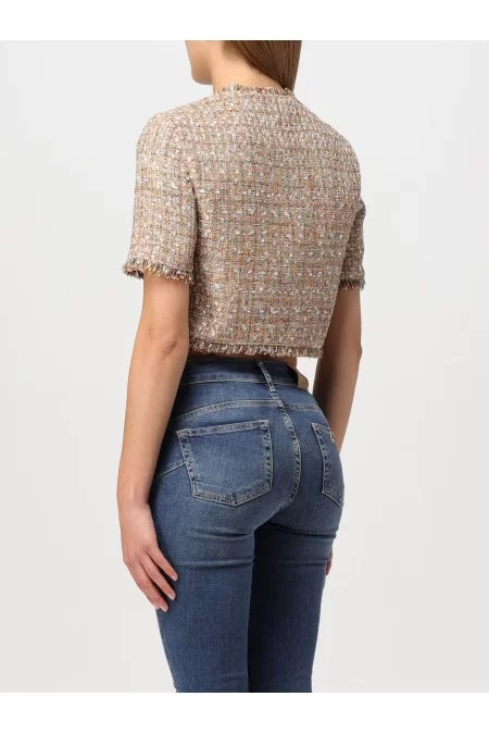 LIU JO COLLECTION GIACCA CROPPED SFRANGIATA Acquista Ora