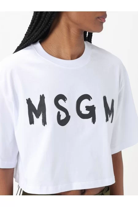 MSGM MSGM Maglietta da donna in cotone biologico, comoda e alla moda Italia