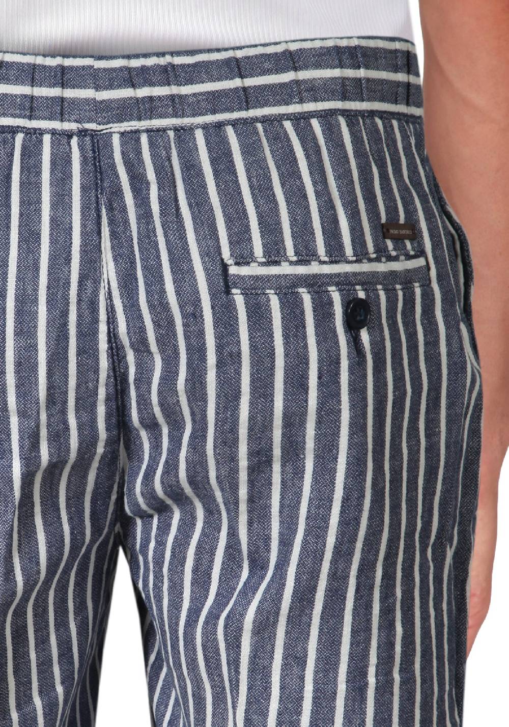 Primo Emporio Bermuda rigato con laccio in Lino Offerta settimanale