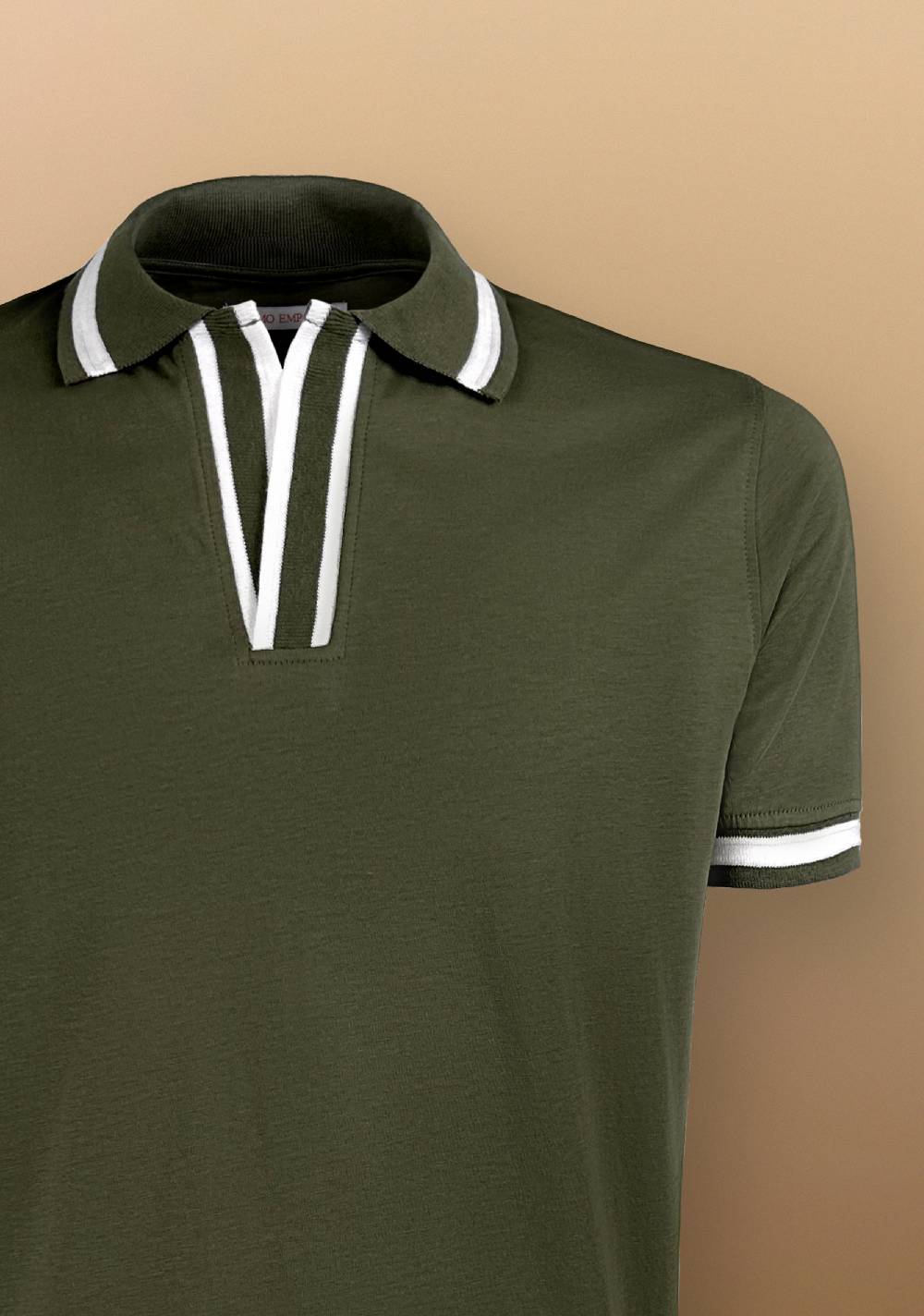 Primo Emporio Polo senza bottoni con riga a contrasto Negozi Online