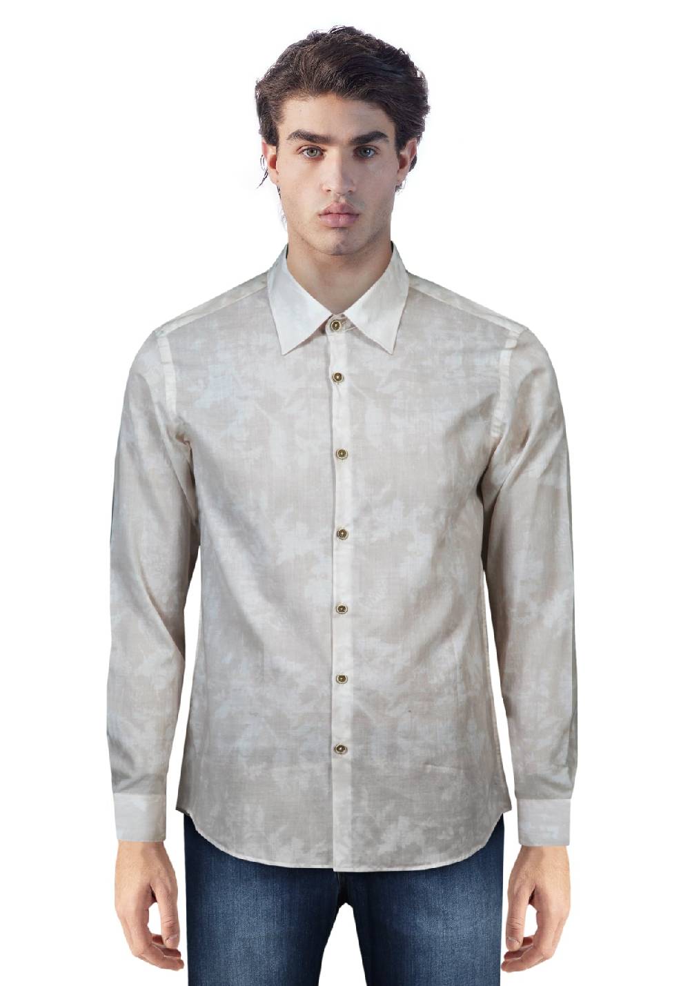 Primo Emporio Camicia in Cotone Fantasia astratta Promozione