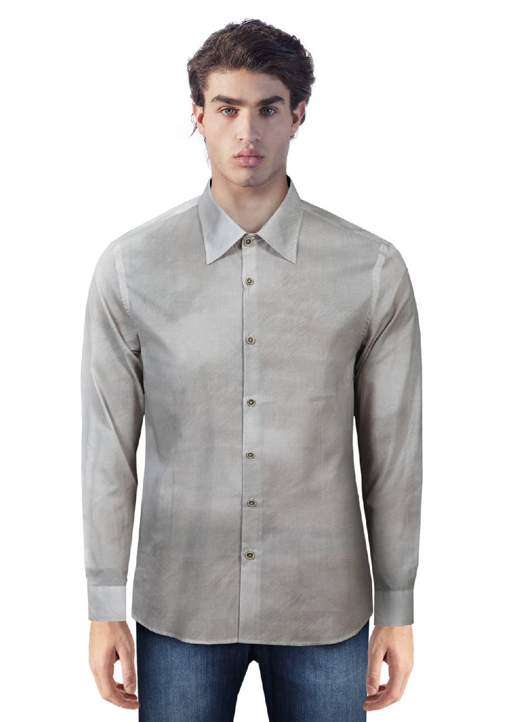 Primo Emporio Camicia in Cotone Fantasia Astratta Spedizione Gratuita