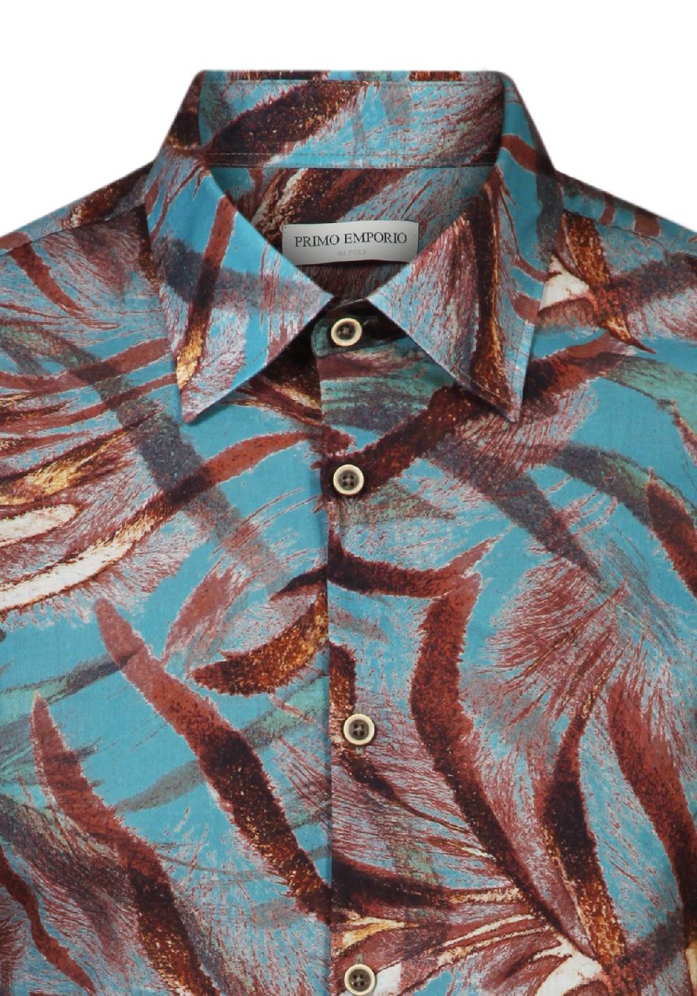 Primo Emporio Camicia in Cotone Fantasia Fiori Pezzi Unici