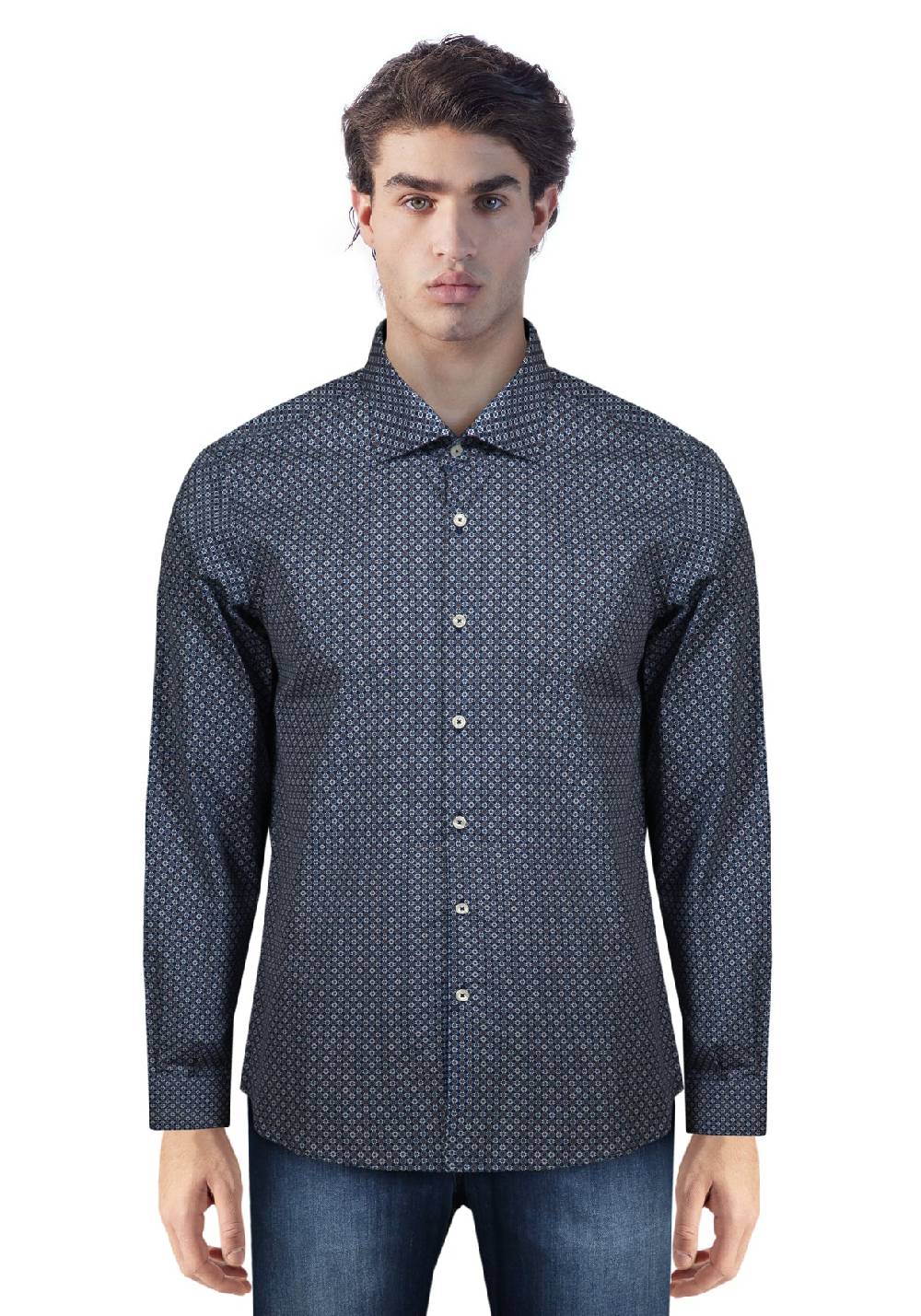 Primo Emporio Camicia in Cotone Micro-Fantasia Qualità Garantita