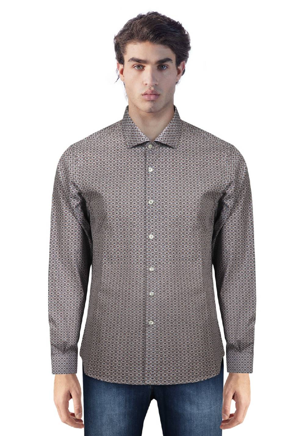 Primo Emporio Camicia in Cotone Micro-Fantasia Negozi Online