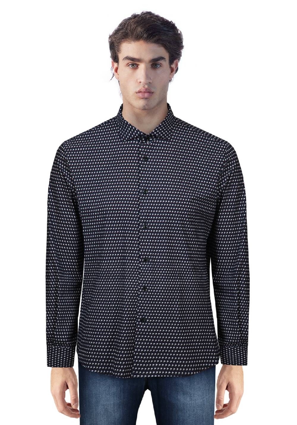 Primo Emporio Camicia in Poliammide Micro Fantasia Fino Al -60%