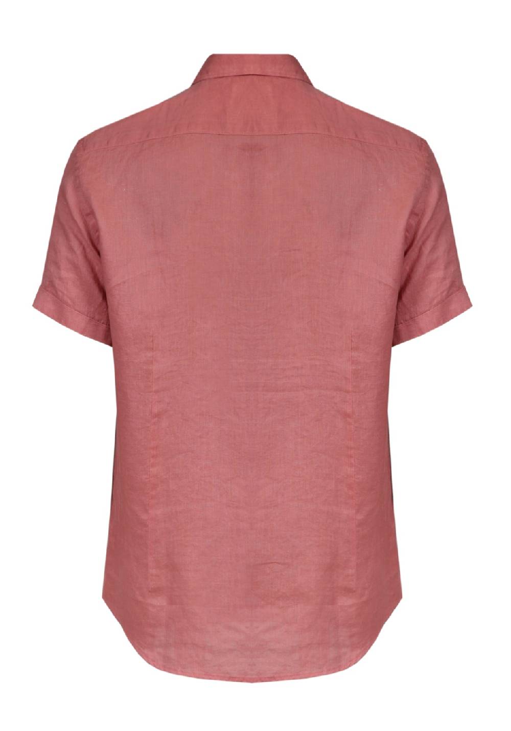 Primo Emporio Camicia Lino Mezza Manica - Mattone Hotsell