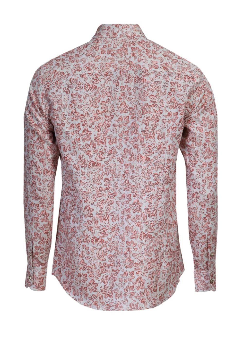 Primo Emporio Camicia manica lunga collo Francese Stampa foglie Saldi Di Fabbrica