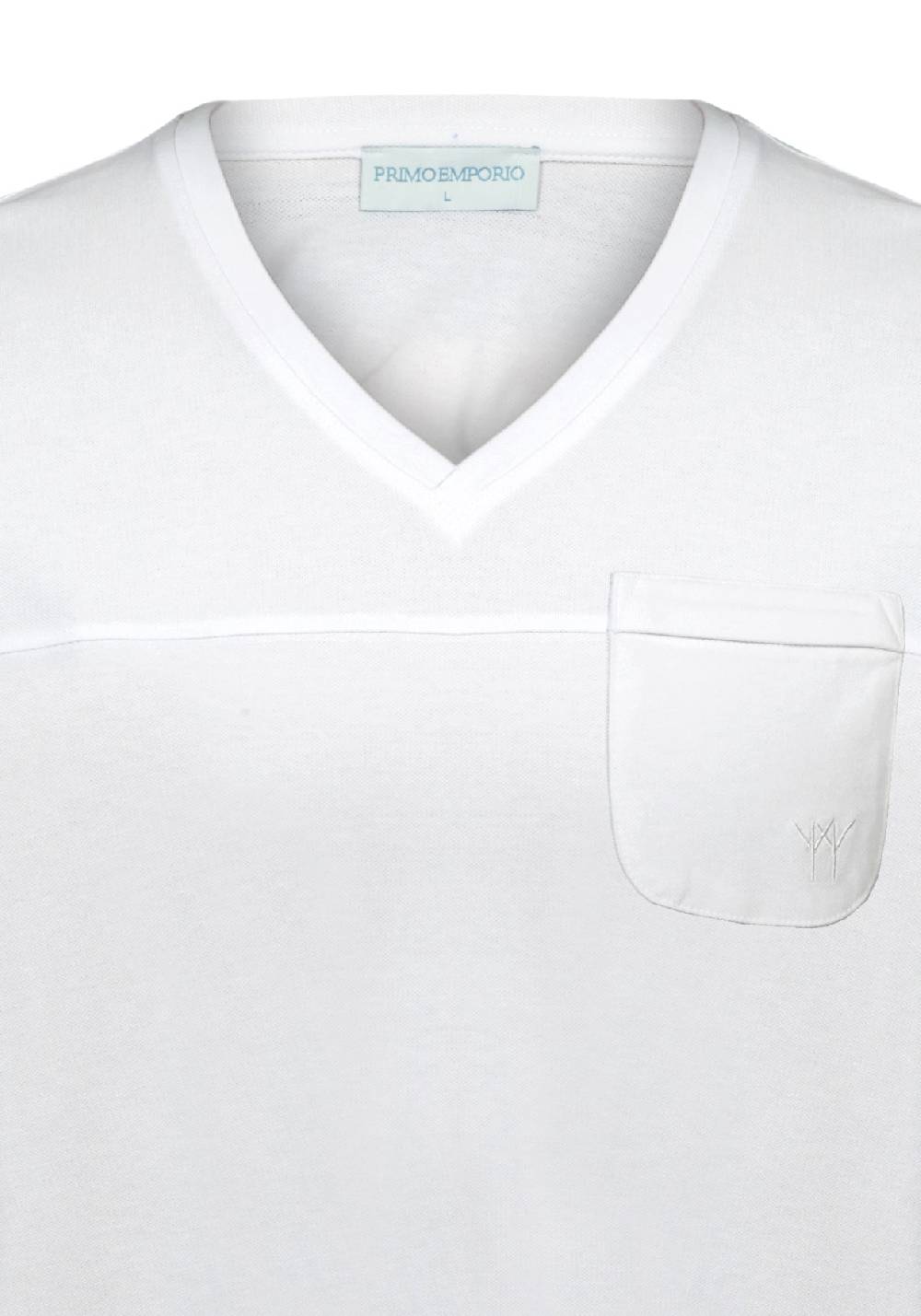 Primo Emporio T-shirt scollo a V con taschino Prezzo di fabbrica
