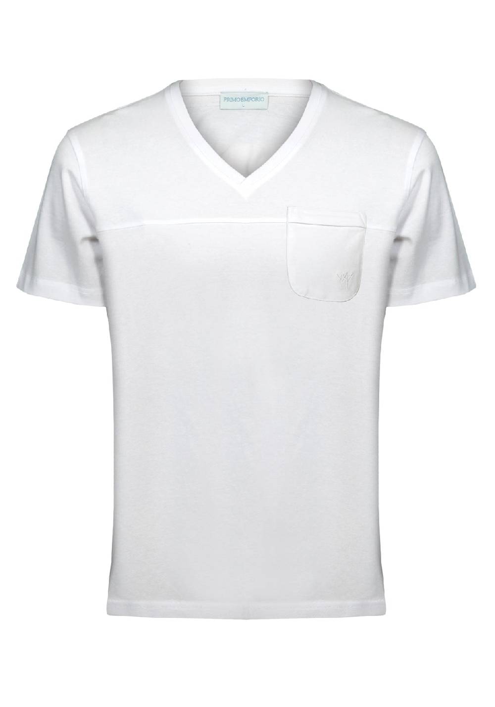 Primo Emporio T-shirt scollo a V con taschino Prezzo di fabbrica