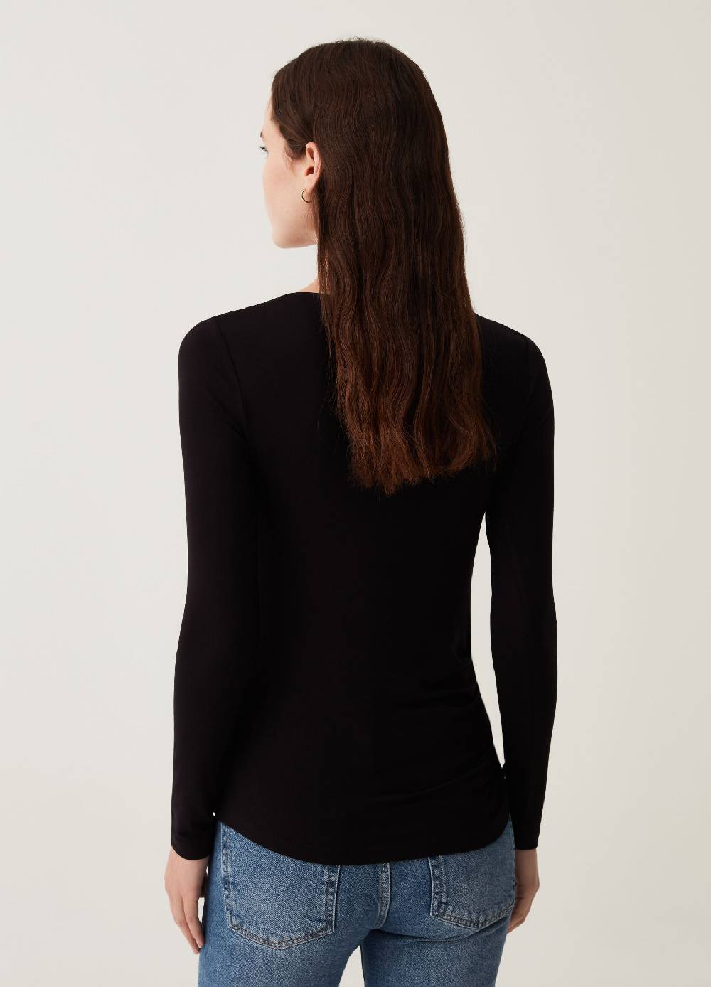 OVS T-shirt in viscosa stretch con maniche lunghe Esporta salva