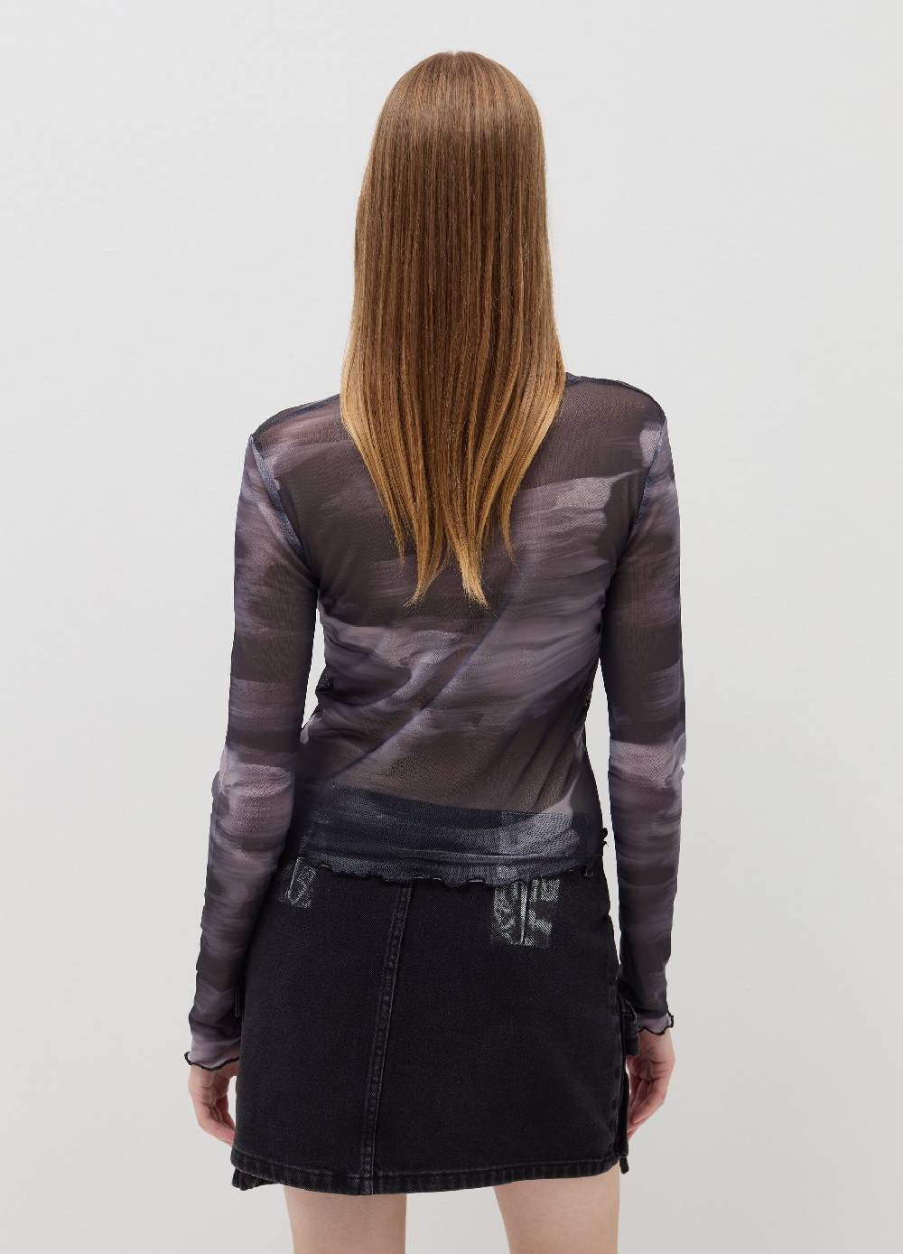 B. ANGEL T-shirt a maniche lunghe in mesh In Linea