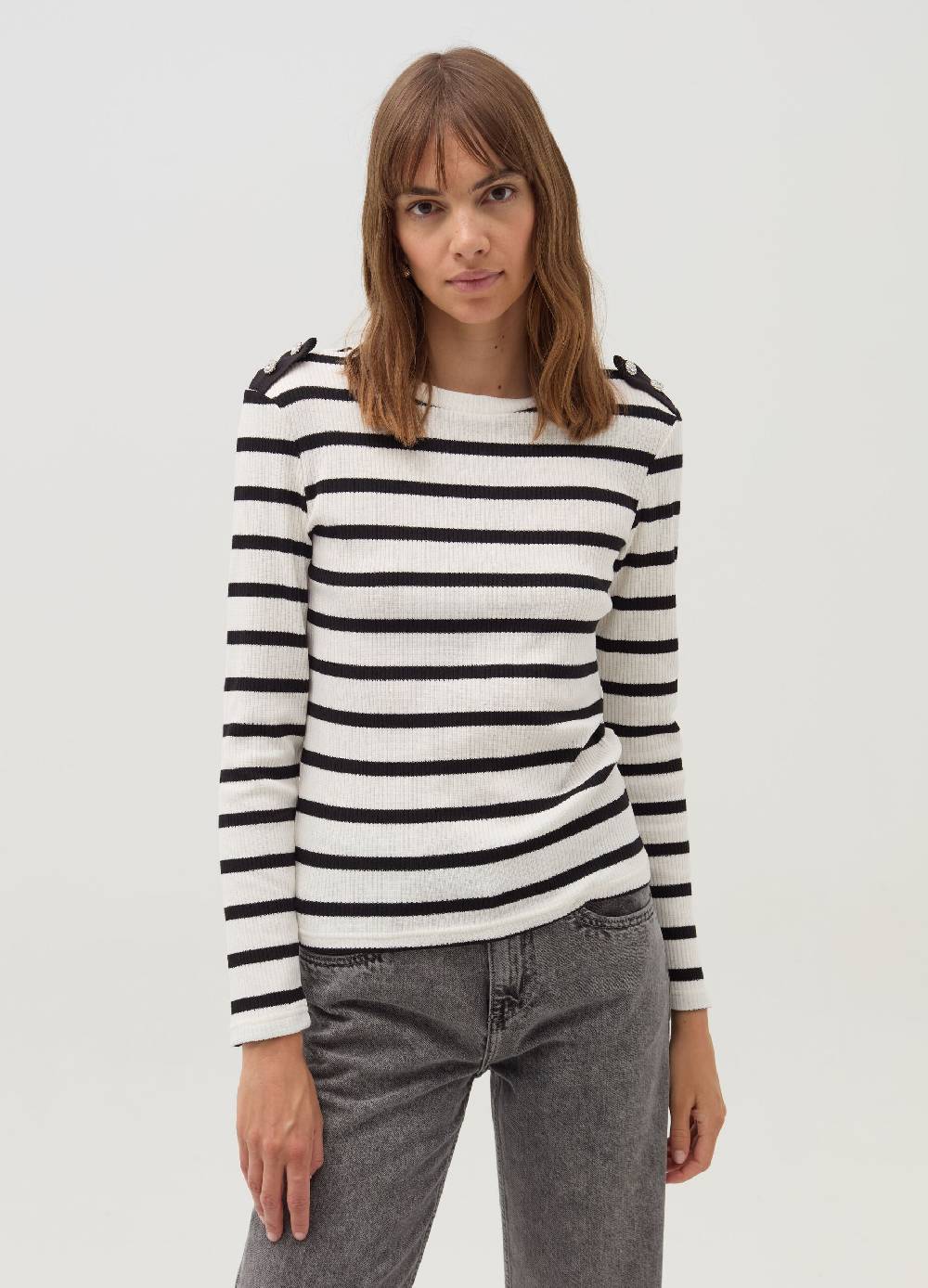 OVS T-shirt a maniche lunghe con bottoni gioiello Sottocosto