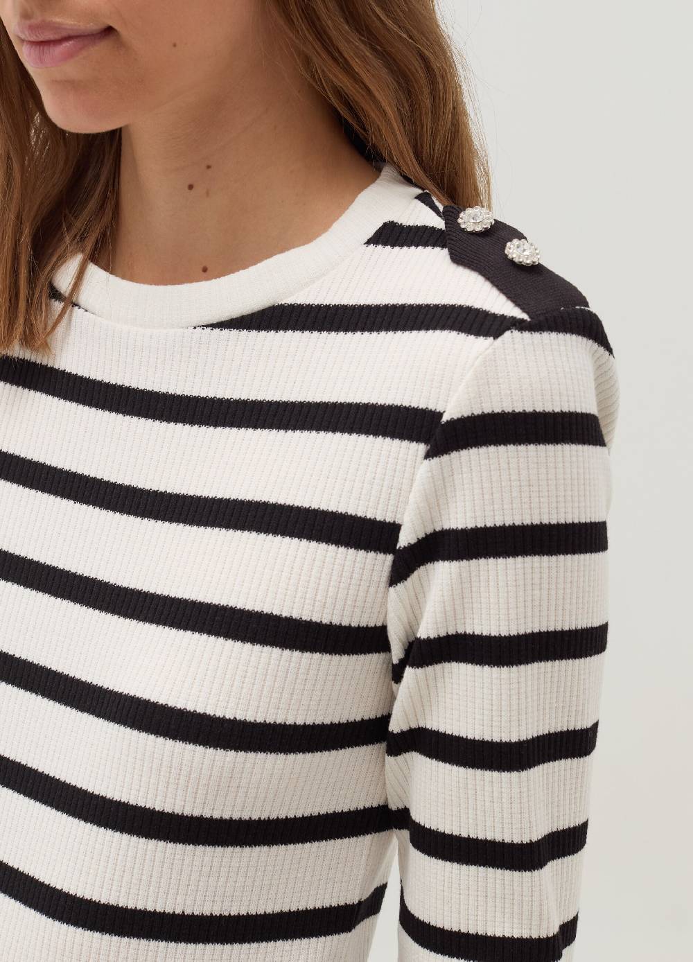 OVS T-shirt a maniche lunghe con bottoni gioiello Sottocosto