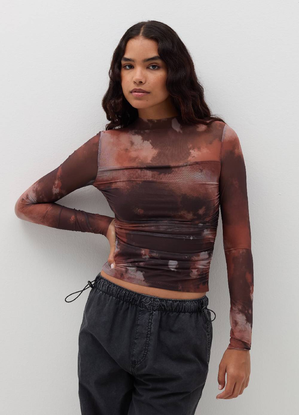 B. ANGEL T-shirt a maniche lunghe in mesh Tie Dye Vendite stagionali