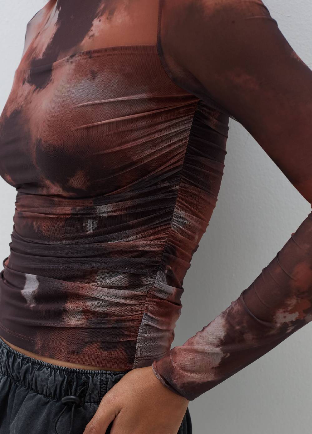 B. ANGEL T-shirt a maniche lunghe in mesh Tie Dye Vendite stagionali