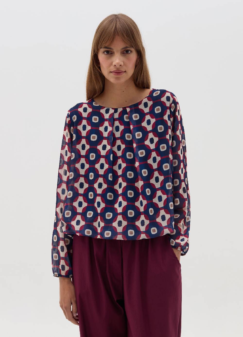 HYBRID Blusa con stampa geometrica Vendite Flash