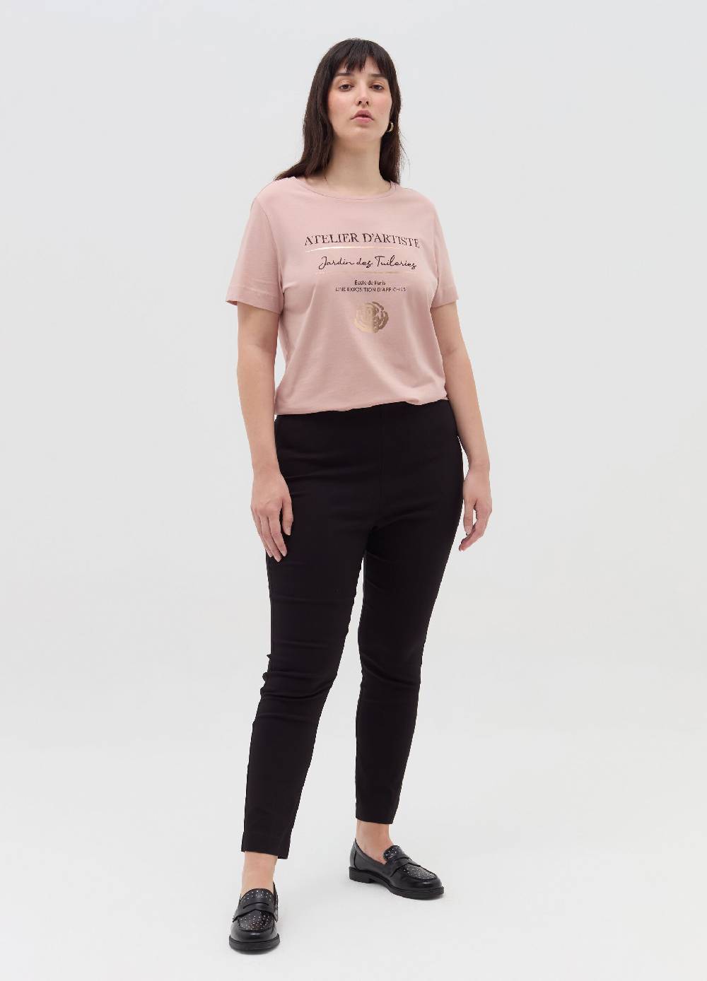 MYA T-shirt in cotone con stampa Curvy Affare Del Giorno