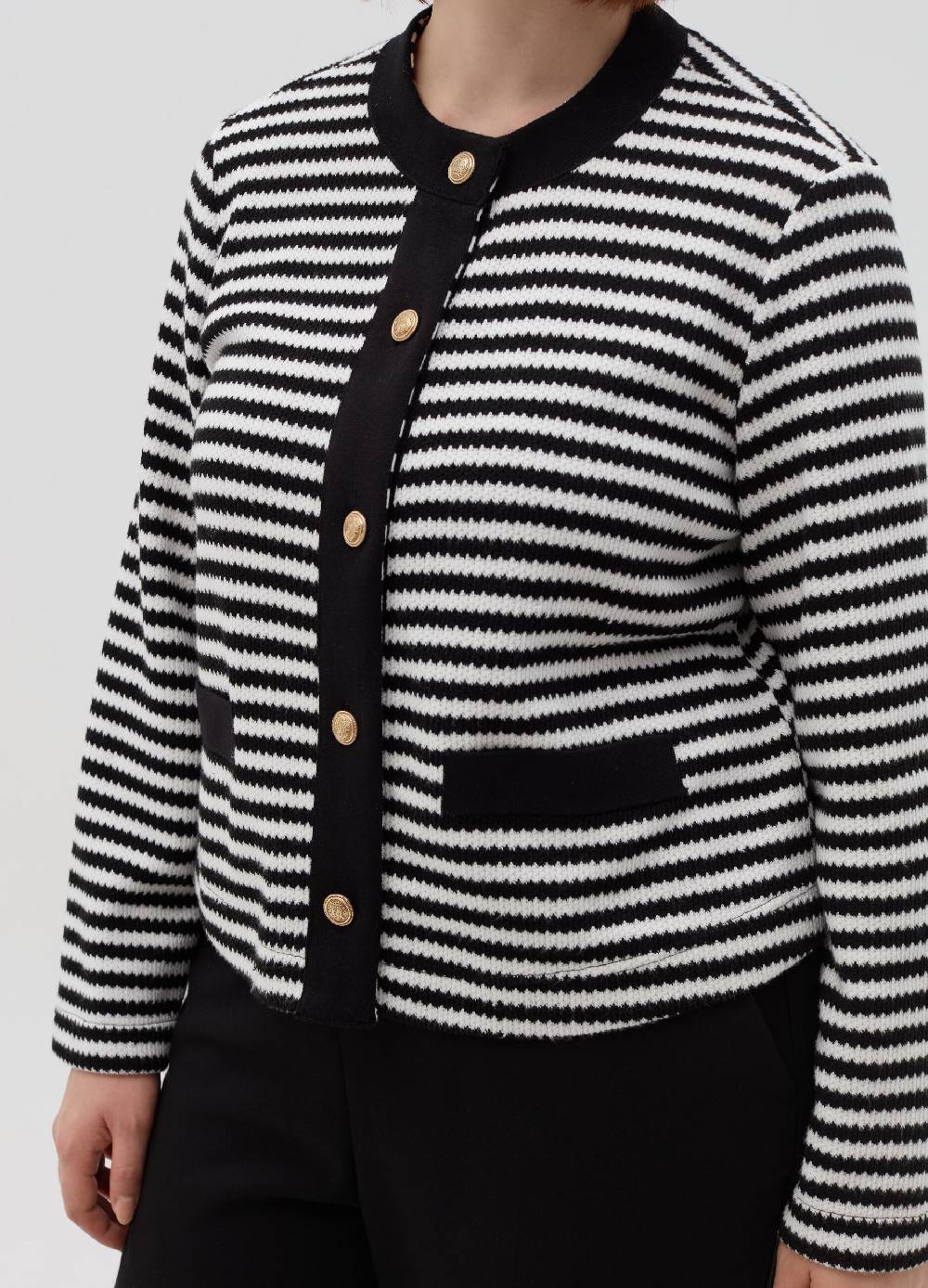 MYA Cardigan a righe con bottoni dorati Curvy Economico