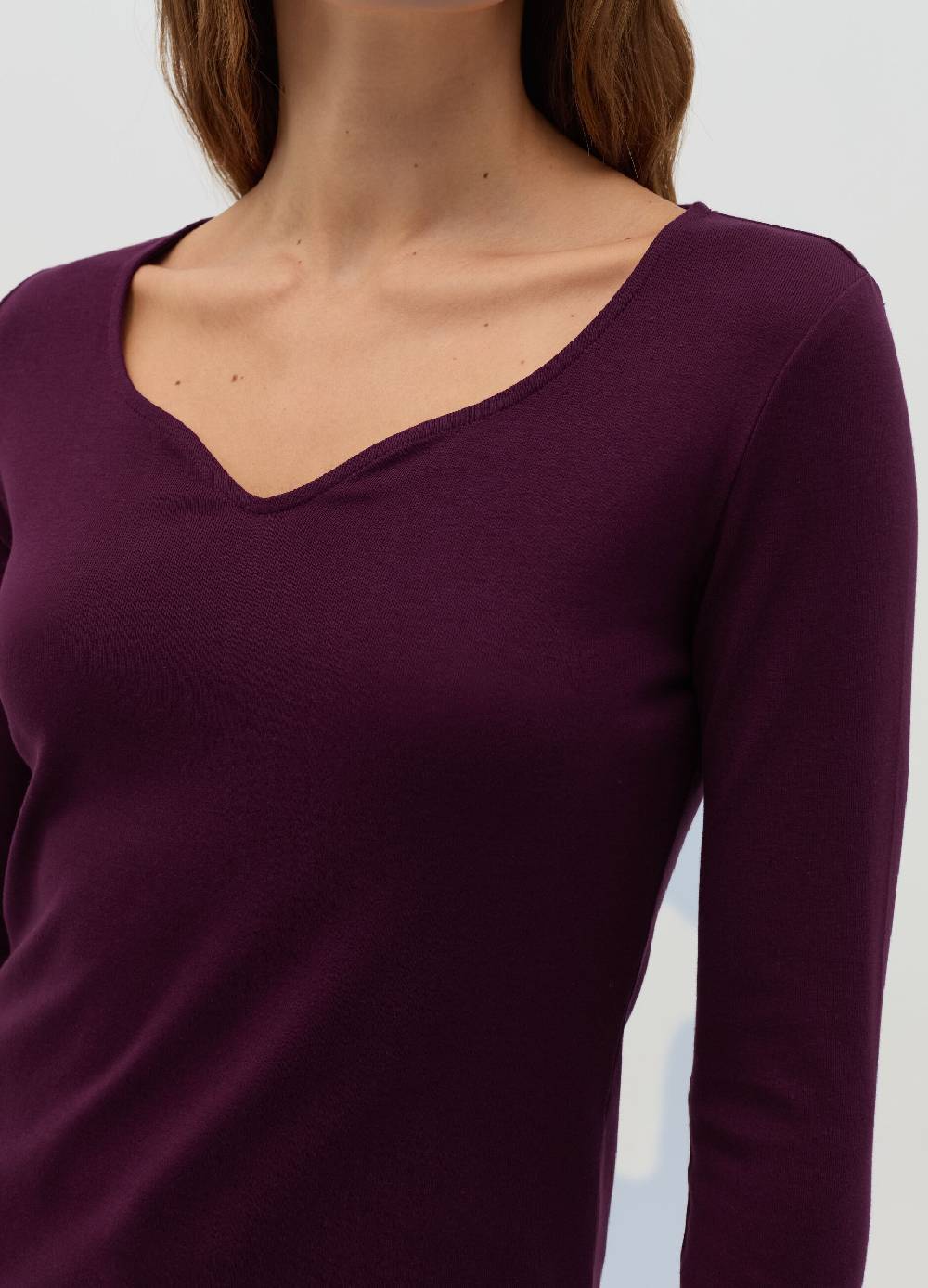 OVS T-shirt a maniche lunghe con scollo a cuore Vendite Flash