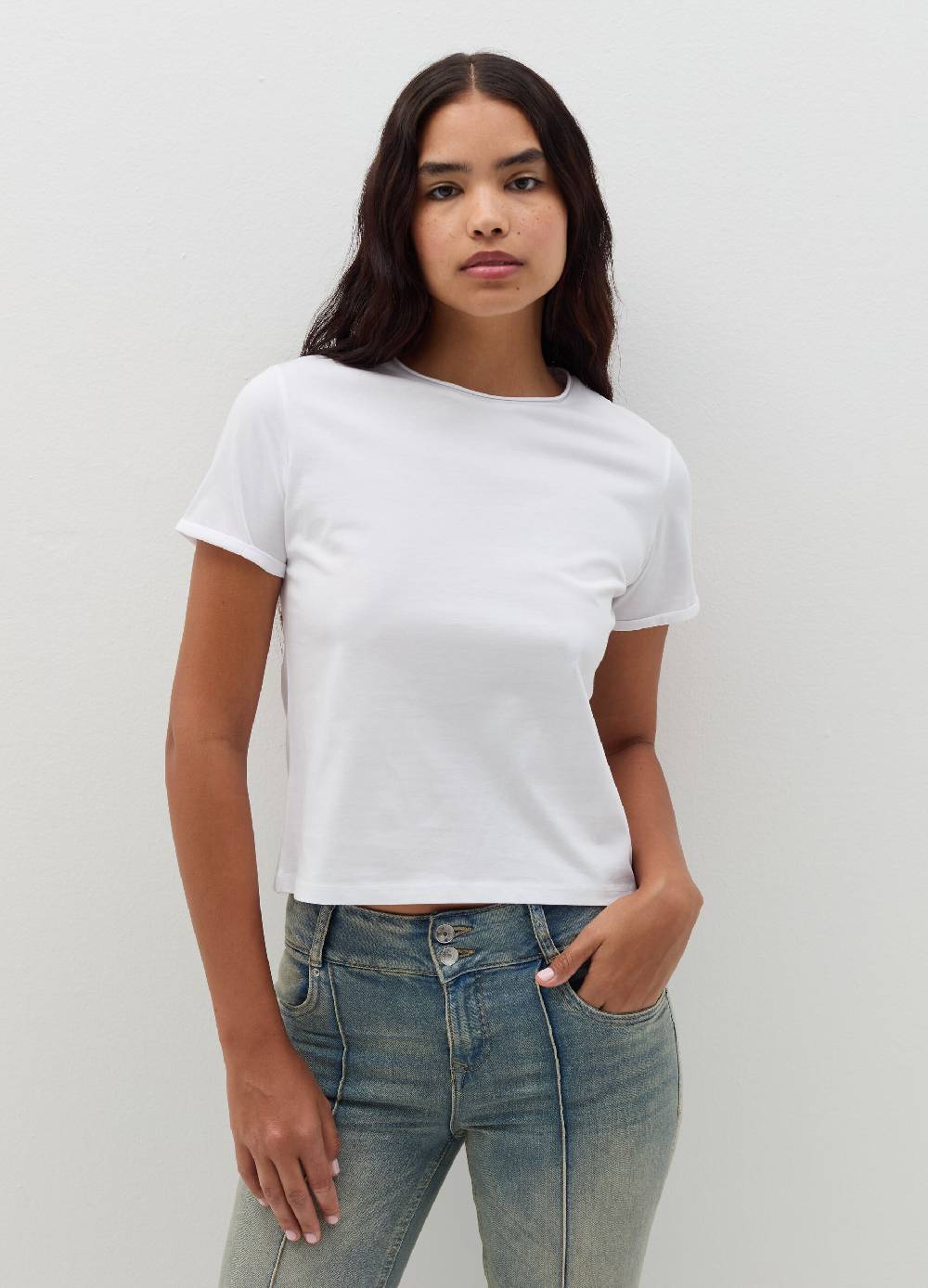 B. ANGEL T-shirt in cotone scollo rotondo In Saldo