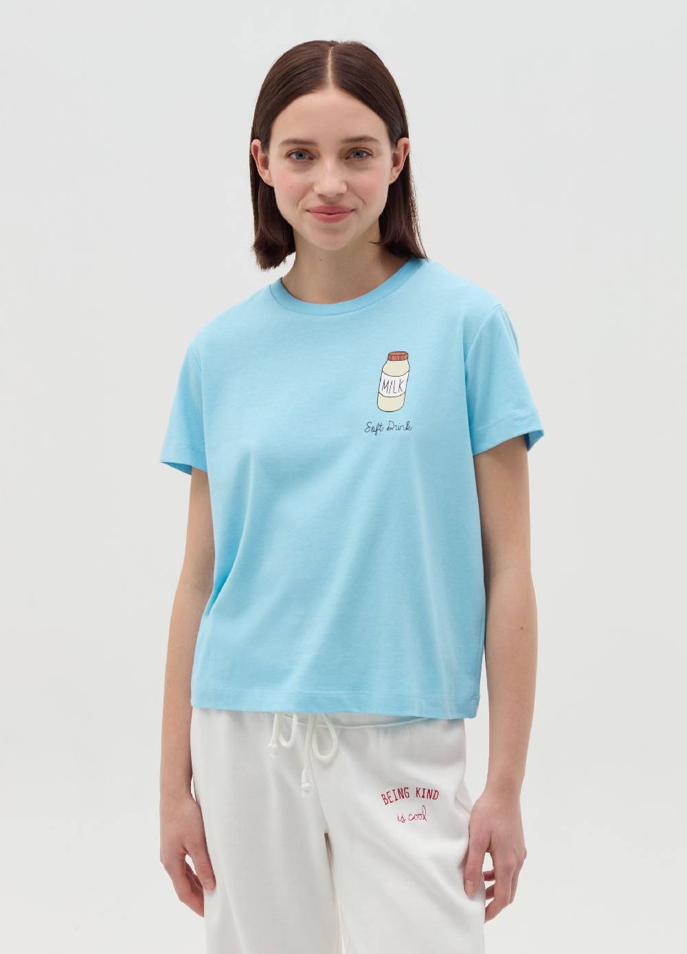 MILK+HERO T-shirt girocollo in cotone 2025