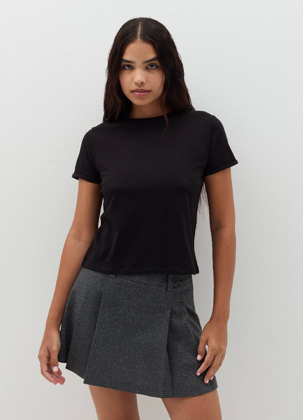 B. ANGEL T-shirt in cotone scollo rotondo Presa