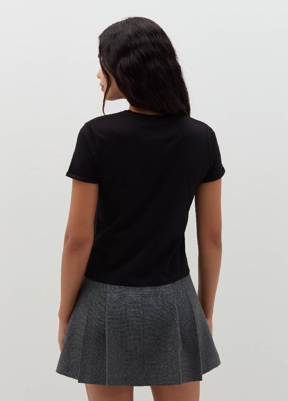 B. ANGEL T-shirt in cotone scollo rotondo Presa