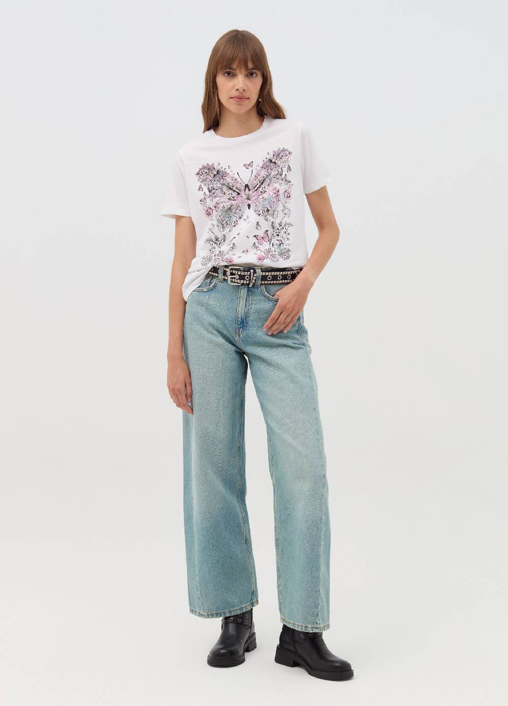 OVS T-shirt stampa farfalle e fiori Offerta