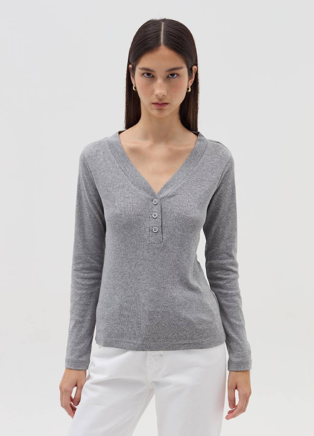 OVS T-shirt maniche lunghe scollo serafino Nuova