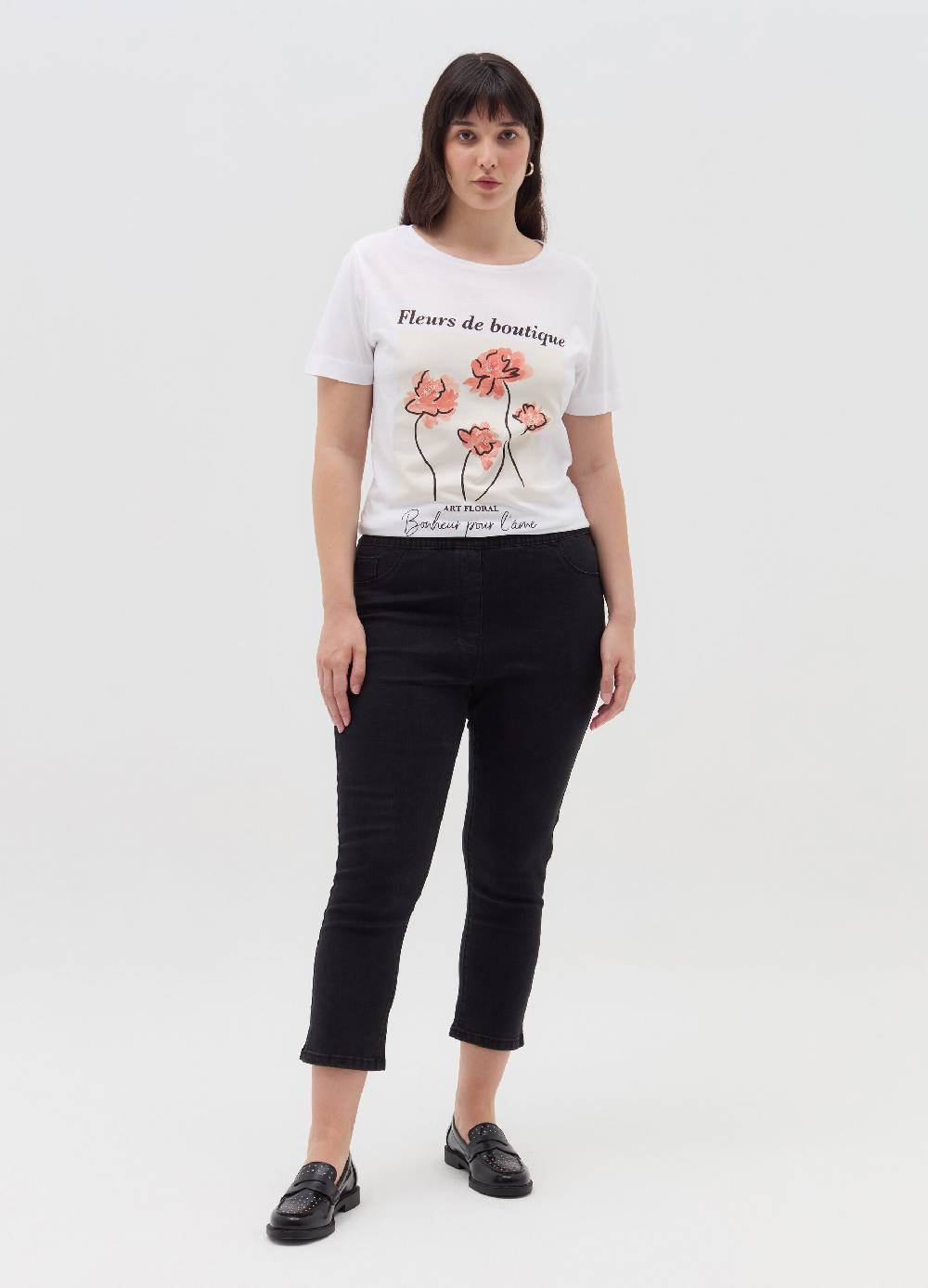 MYA T-shirt in cotone con stampa Curvy 2025